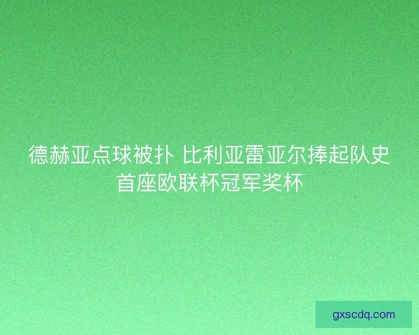 德赫亚点球被扑 比利亚雷亚尔捧起队史首座欧联杯冠军奖杯 德赫亚点球被扑 比利亚雷亚尔捧起队史首座欧联杯冠军奖杯